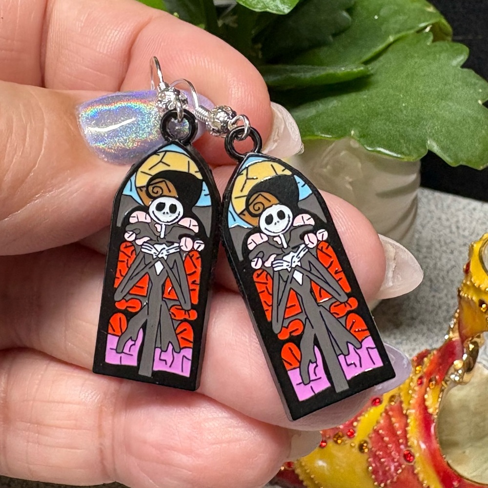 Colorful jack Skellington Earrings/Nightmare before Christmas